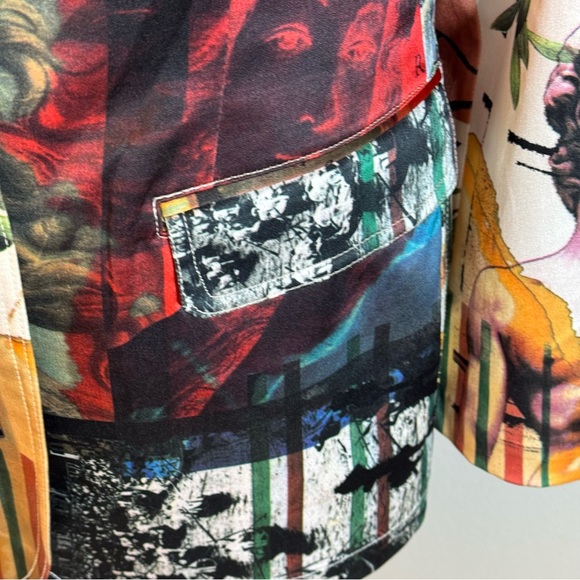 1990s Moschino Jeans iconic Italian tribute print ladies blazer jacket - Picture 9 of 14